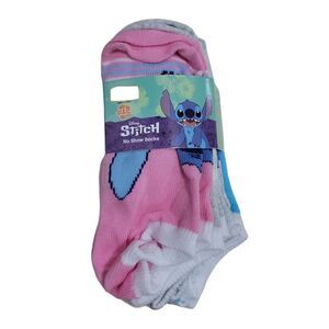 Character Girls 12-Pack Soft & Breathable No-Show Sock - Stitch